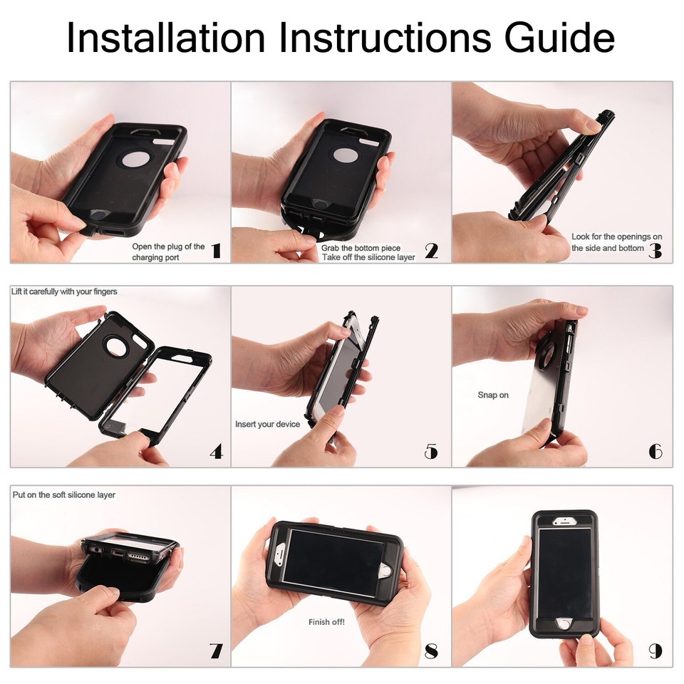 RUGGED SHOCKPROOF Phone ARMOR Case Cover Clip Holster Stand + SCREEN ...