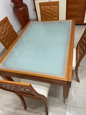 Tavolo Calligaris allungabile + 4 sedie - vetro temperato