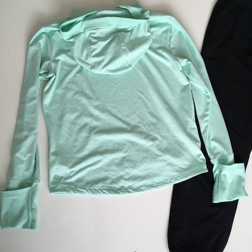 Athleta Girl 12/L Lined High Jump Jogger Uptempo Hooded Top & XS Mesh Leggings - Picture 11 of 24