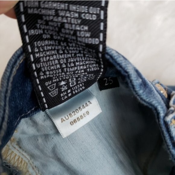 7 For All Mankind Distressed Patchwork Print High… - image 10