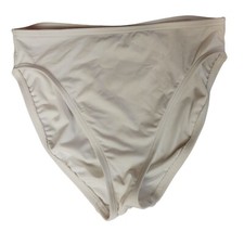 Michael Koros Women's White Soft Bikini Brief Bottoms Small