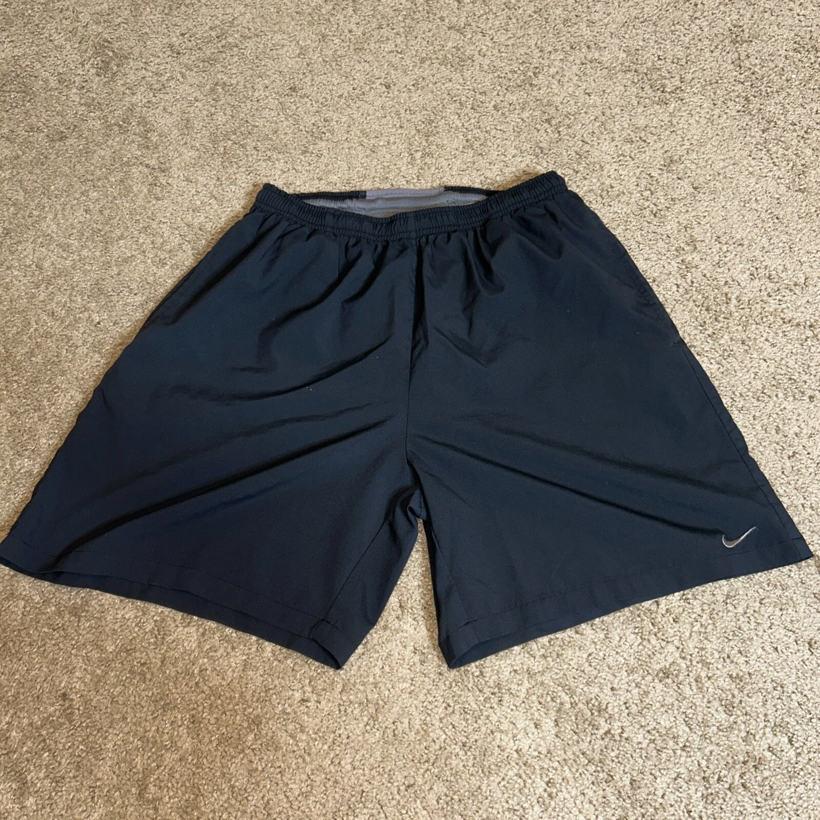 Nike Dri-Fit Lined Running Shorts Men's Large Black