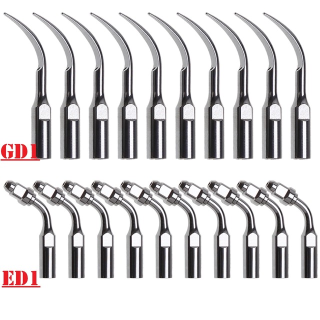 20 Dental Ultrasonic Scaler Scaling Endo Tips Fit DTE SATELEC Handpiece