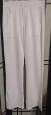 BLEUSALT Malibu The Pocket Pant Size 0 White Flare Pants Women's Made In Cali