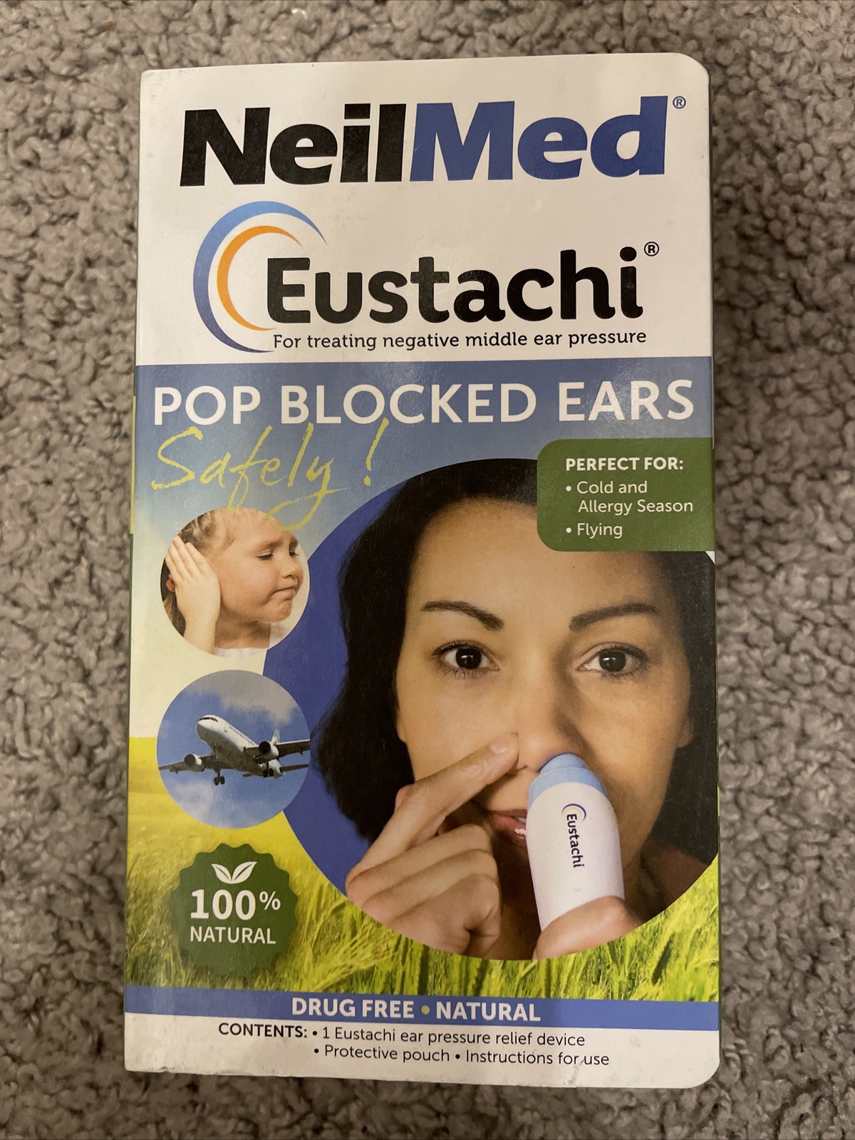 A NeilMed Eustachi Eustachian Tube Ear Pressure Relief Device, New