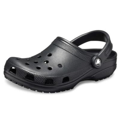 #ad Crocs Classic Clog Black Unisex Adult Slip On Lightweight Casual Sandals NonSlip $20.45