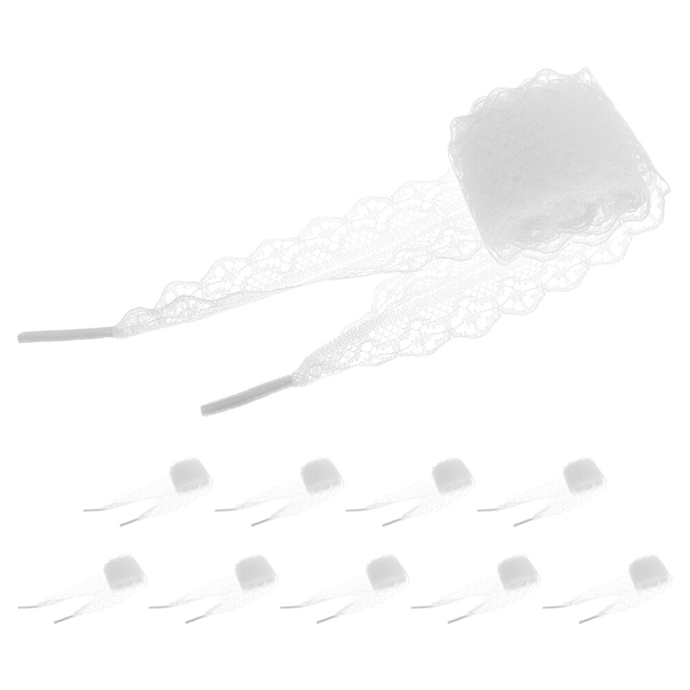 APL 5 Paia Lacci per Scarpe in Pizzo Bambino per Donna Ricambio Piatto