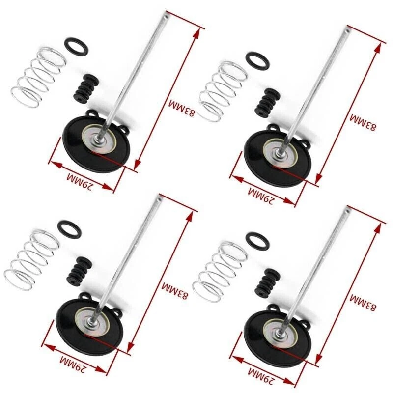 4 X Para Honda XL250R CM450E CB650 XL500R Carburador Acelerador Bomba Diafragma Foto 3 de 3