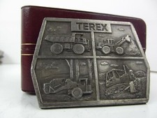 Vtg Terex GM Heavy Machinery Bulldozer Trencher Dump Truck 60s Belt buckle