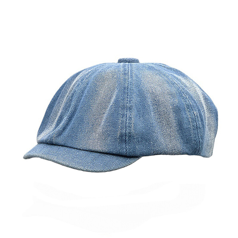 新品未使用　CPH　BERET / 8 PANEL DENIM Unisex Washed Denim Newsboy Cap 8 Panel Hat Beret Cabbie