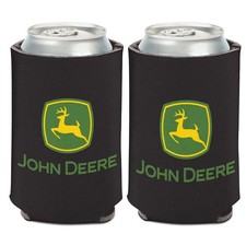 JOHN DEERE BLACK 2 SIDED DESIGN CAN HOLDER NEW WINCRAFT