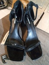 Women's 3 Inch Black Glitter Heels $15