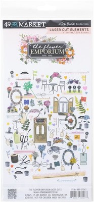 49 And Market Laser Cut Outs-Elements, The Flower Emporium - 6 Pack