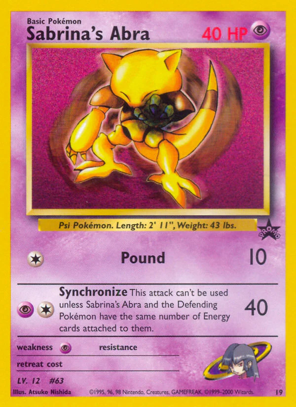 Sabrina's Abra (19) [Wizards of the Coast: Black Star Promos] Lightly Played