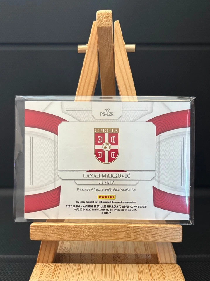 Lazar Markovic Auto /49 2022 Panini National Treasures Road to World Cup Serbia - Image 3 of 4