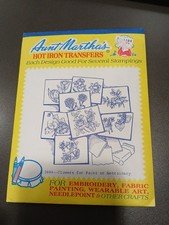 Aunt Martha's hot iron transfers Flowers for Paint or Embroidery 3698 UNCUT