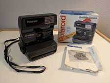 In Original Box Vintage Polaroid OneStep Camera Close-Up 600 Instant Film Black