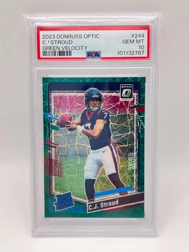 🔥 2023 Donruss Optic C.J. Stroud RC – Green Velocity PSA 10 GEM – AUCTION! 🔥