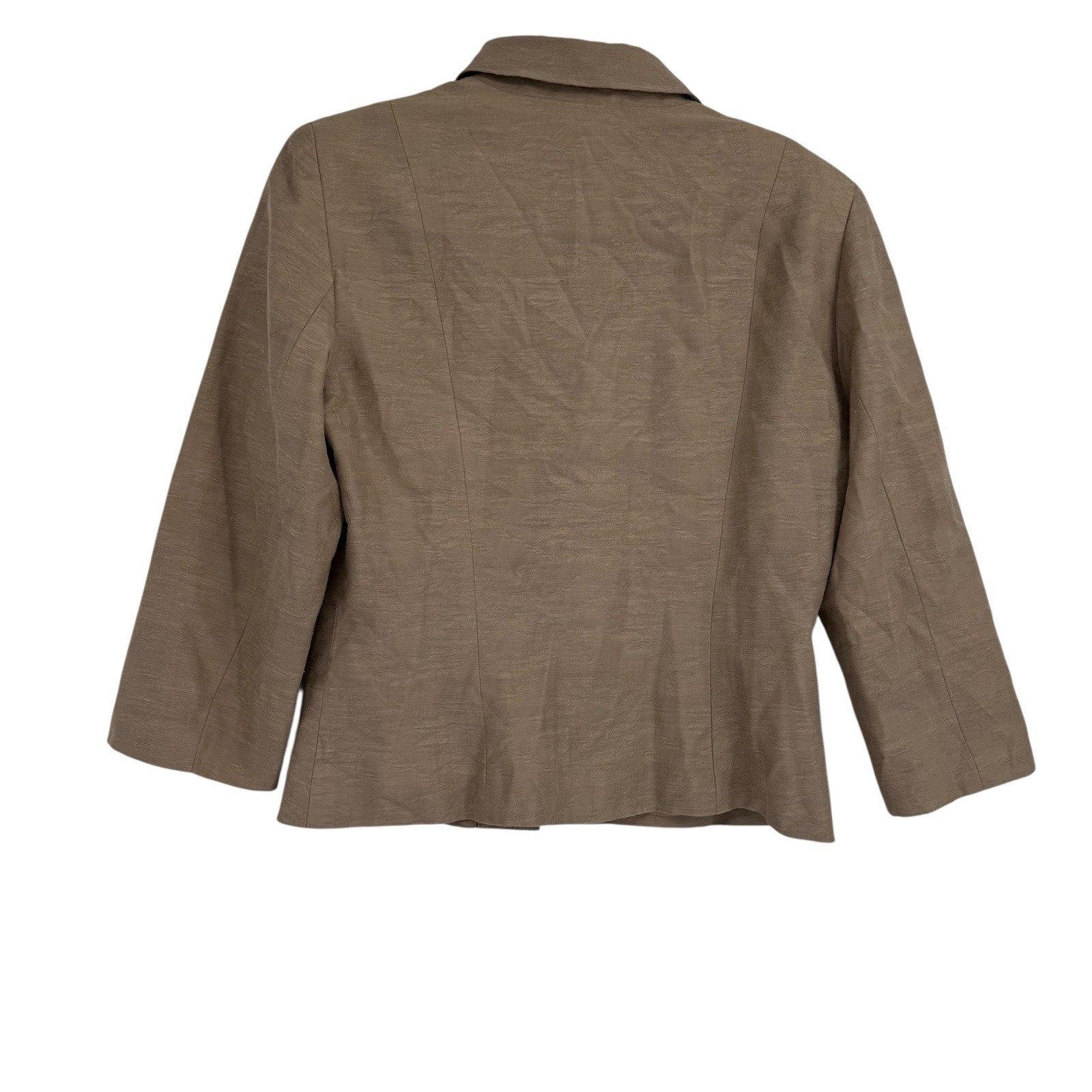 TALBOTS Blazer Size 12 Jacket Button Front Taupe … - image 2