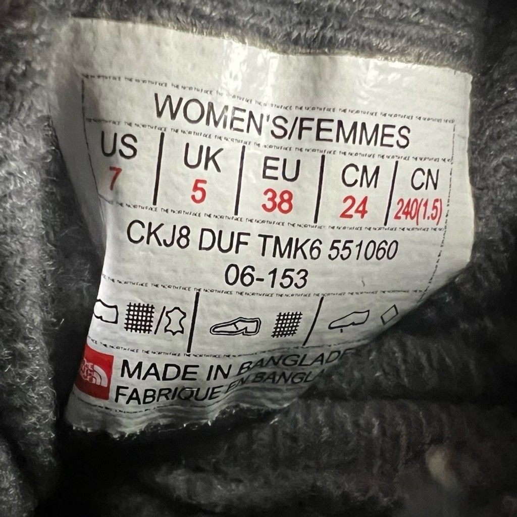 The North Face ThermoBall Lace Up Soft Shell Snow Boots Gray Womens Size US 7 thumbnail 5