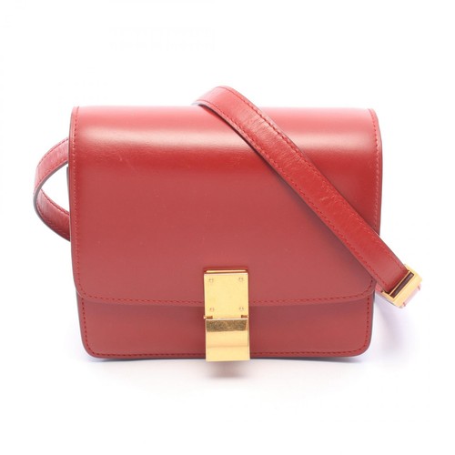 Celine Classic Small Shoulder Bag Red Leather 6.5x5.1x2.8 in 164183DLS