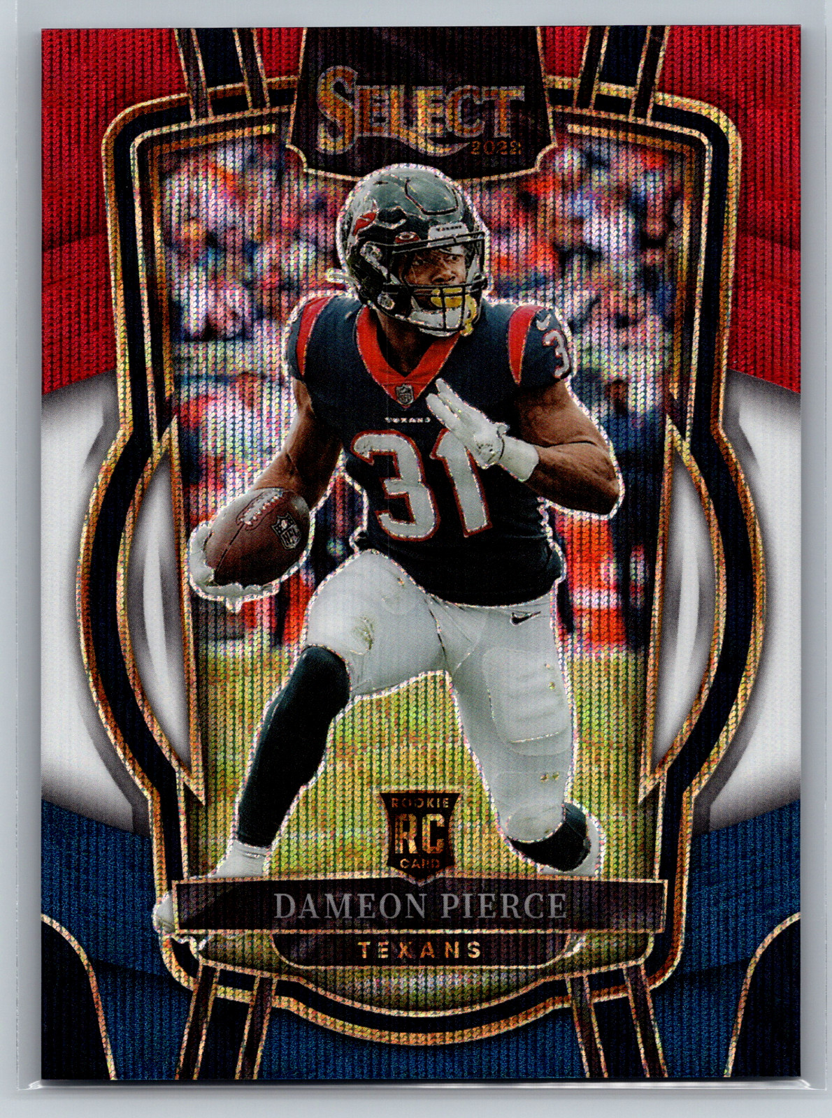 Dameon Pierce 2022 Panini Select Tri-Color Prizm Rookie /149 #261 Houston Texans