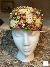 Beaded Ransohoffs Hat with Bow and Floral Patterns / 50's-60's / Vintage / Retro