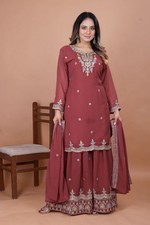 Designer Indian Wedding Dress Pakistani Bollywood Top Plazzo Salwar New Party We