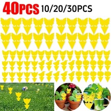 40PCS Fruit Fly Traps Yellow Fungus Gnat Killer Double-sided Sticky Fruit Fly