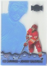 2021 Skybox Metal Universe Johnny Gaudreau Ice Carvings #IC-18 Flames