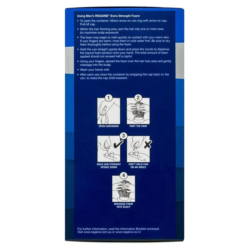 Regaine Mens Extra Strength Foam Hair Growth Treatment 4 X 60G - image 4 of 4