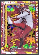 2025 Topps Chrome Matt Gay Team Camo Variation #300 SP Washington Commanders NF4