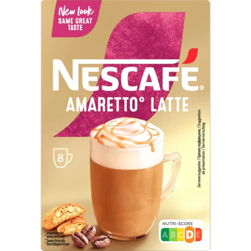 Nescafe instant coffee AMARETTO LATTE -8 single portions-On The Go-FREE SHIP 2790₽