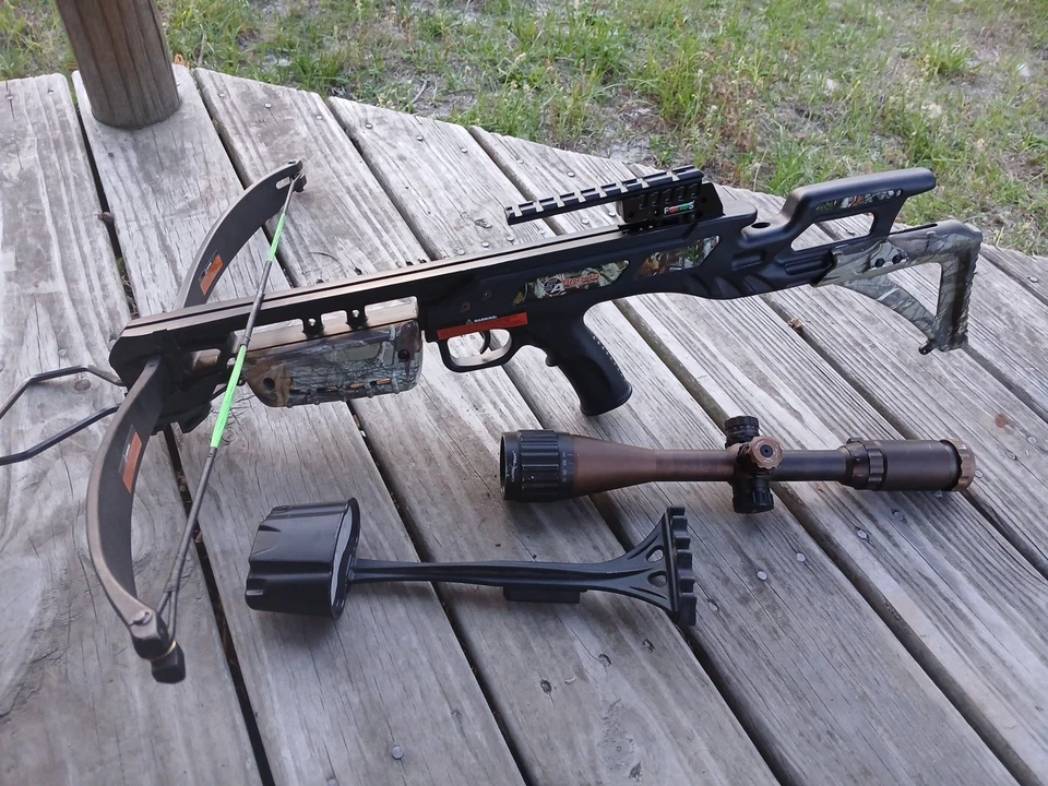 Ballesta SA Sports Empire Terminator con mira telescópica de punto central y carcaj Foto 2 de 4