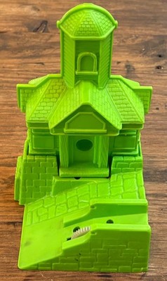 Vintage 1977 Ideal Toys Scare Cycles Boneshaker Gyro Winder Haunted House Green