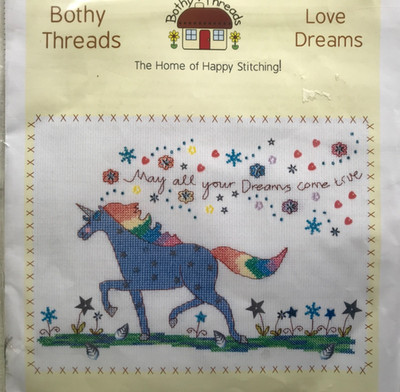 Bothy Threads ''Love Dreams'' gezähltes Kreuzstich-Set - Kim Anderson - 25 cm x 18 cm