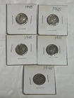 Five 1945 Mercury Dimes In Fine To VF Condition Lot