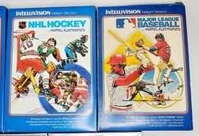 Lot of 5 Complete Mattel Intellivision Games~Fantasy/Hockey/Baseball/Basketball