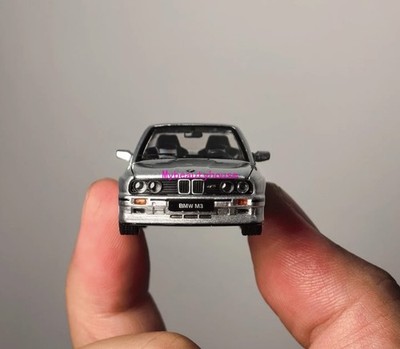 Mortal 1:64 Silver M3 E30 Coupe Evolution Sports Model Diecast Metal Car 
