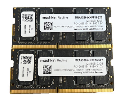 Arbeitsspeicher Mushkin RAM Redline - 32GB (2x 16GB) DDR4  - SO DIMM - 2666 MHz