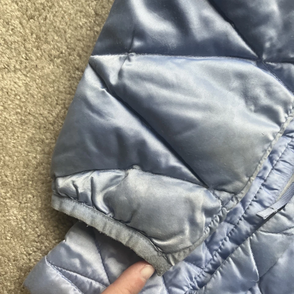 North Face 550 Down Puffer Jacket Girls Small 7-8 Purple Quilted Winter Warm - Image 4 of 4