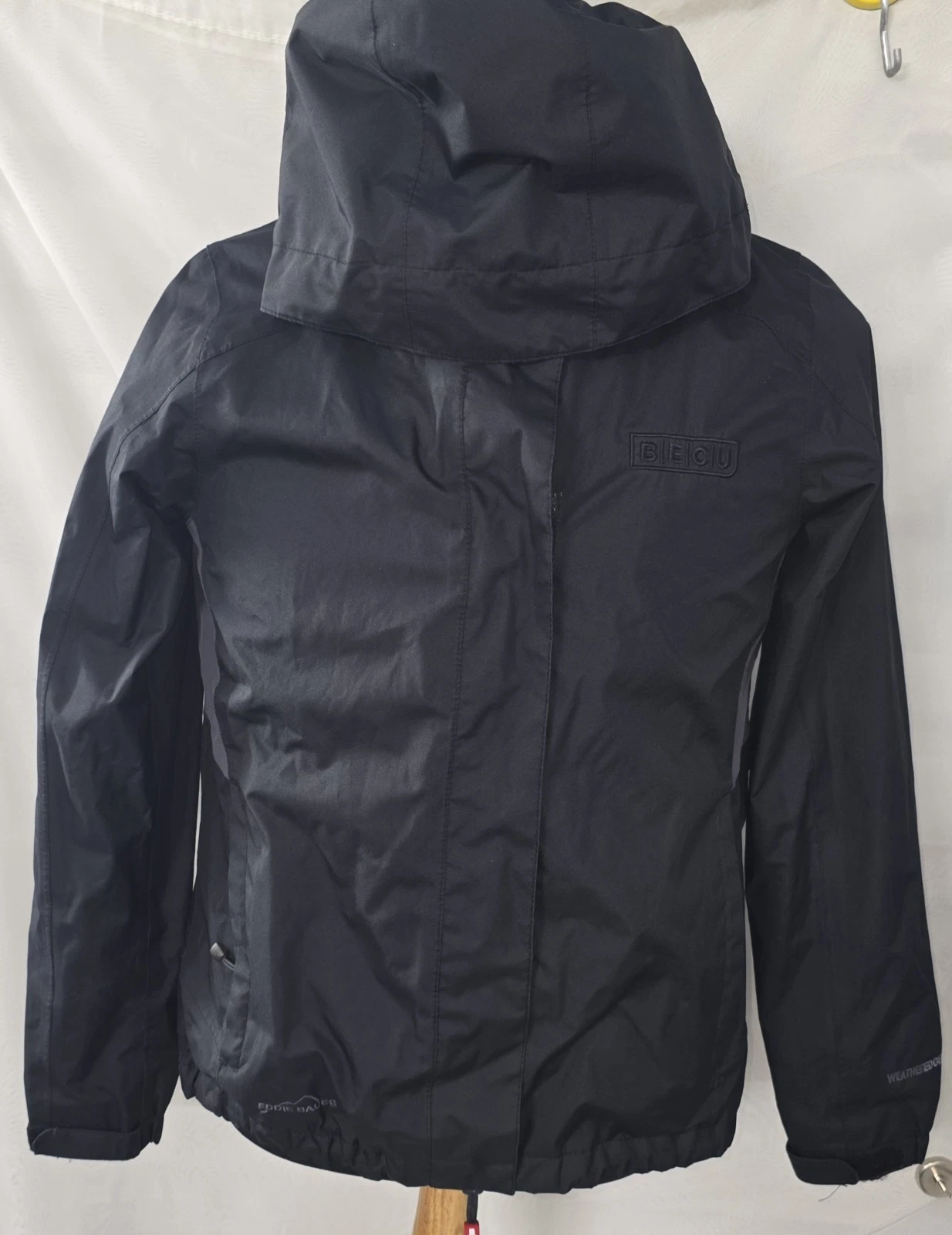 Eddie Bauer Windbreaker Black M Jacket Pit To Pit 20" Length 26" Weather Edge.