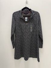 Tommy Hilfiger Leopard Print Quarter Zip Sweater Dress XL Gray Long Sleeve NWT