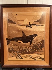 Fantastic Marquetry Work By Jeffrey Alan Nelson Hudson River Inlay "Orcas Sky"