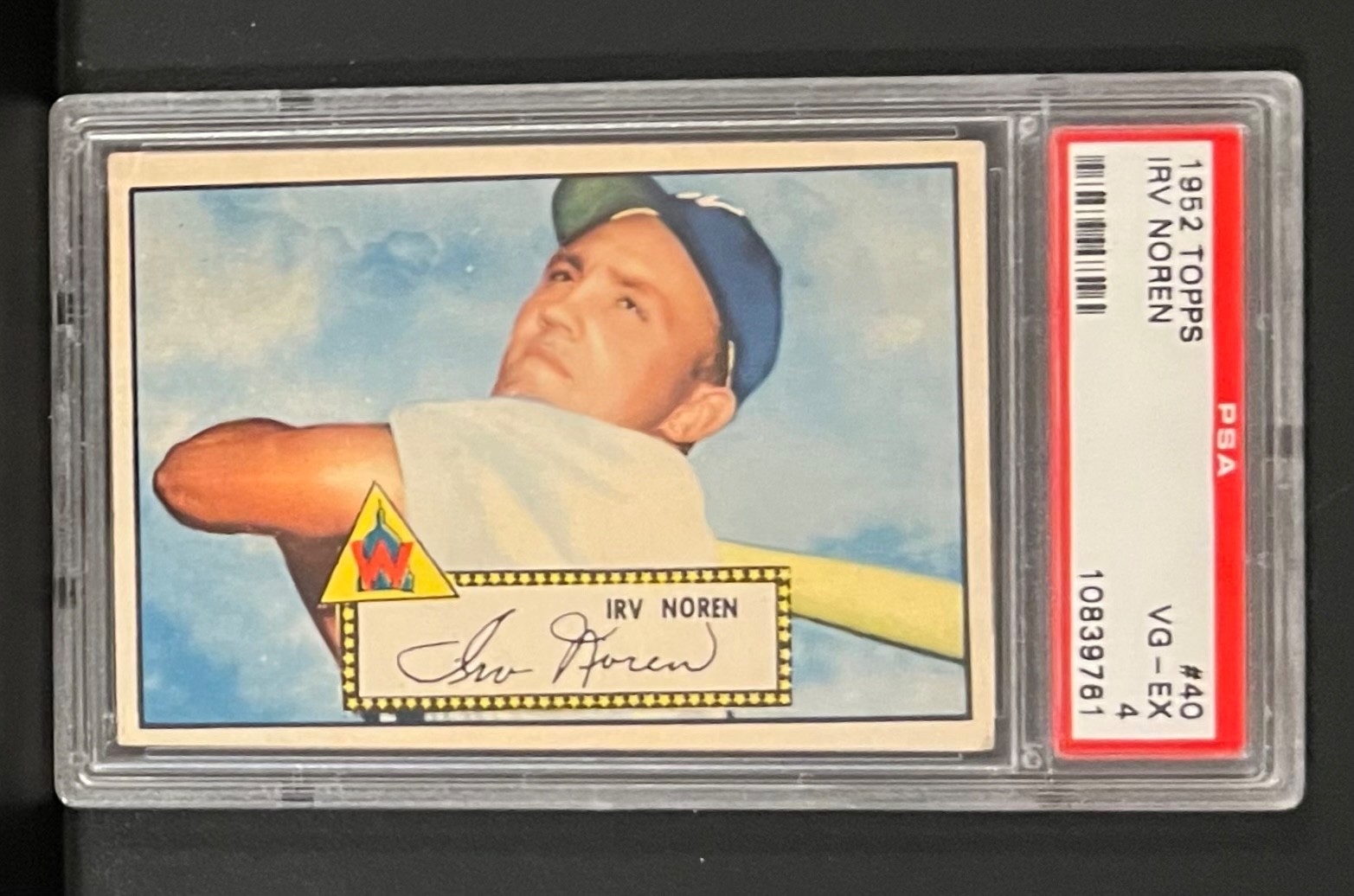 1952 Topps Irv Noren #40 PSA4