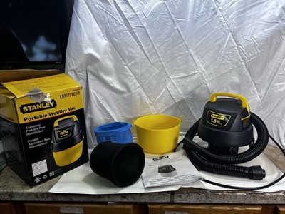 Stanley Wet and Dry Vacuum Cleaner 1 Gal 1.5 HP Portable Lightweight Compact