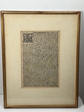 Inkunabel-Blatt Megenberg Buch der Natur, Augsburg 1499, gerahmt, sehr gut