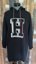 Tommy Hilfiger Hoodie Dress Black Varsity H Logo Sweatshirt Dress Women S