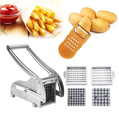Azooken Stainless Steel French Fry Cutter, 2blade Potato Slicer NoSlip Suctio...