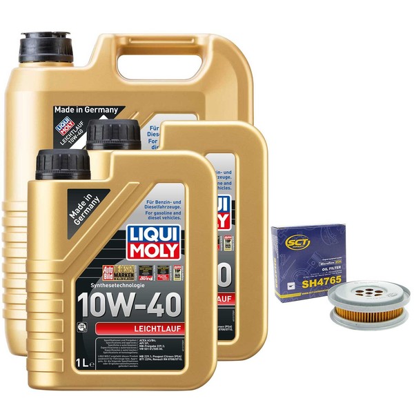 MotoröL Set Leichtlauf 10W-40 Liqui Moly 7 Liter + ÖLfilter FüR Mercedes 190 124-image